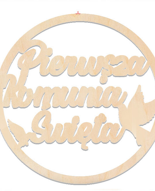Obręcz na ściankę Komunia Święta