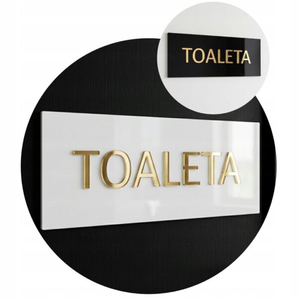 tabliczka na drzwi toaleta