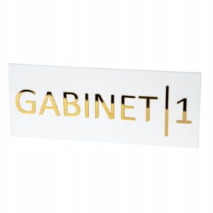 Tabliczka na drzwi GABINET z numerem