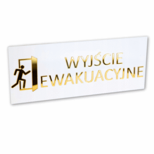 Tabliczka na drzwi WYJŚCIE EWAKUACYJNE