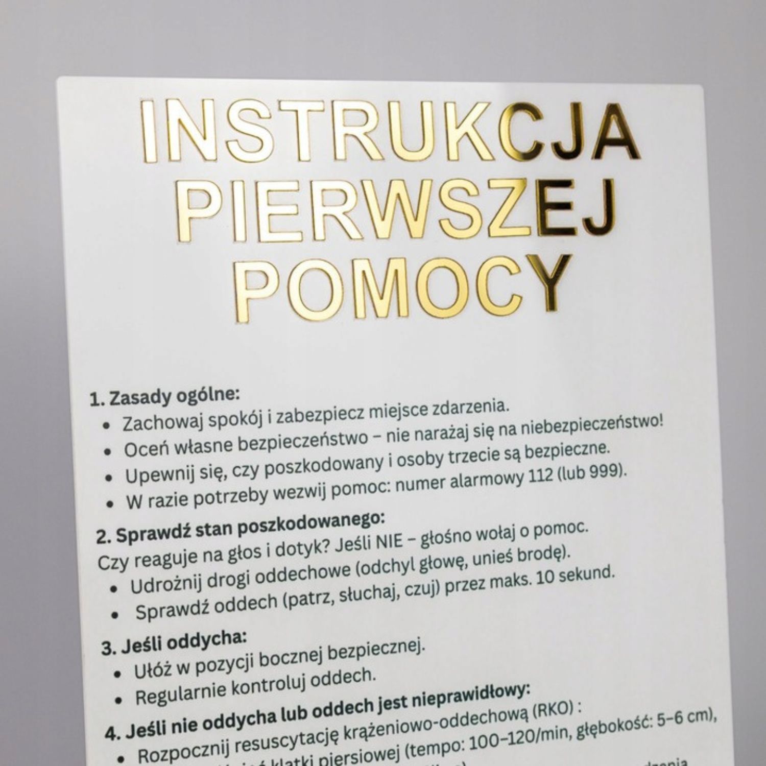 Instrukcja pierwszej pomocy - obrazek 2