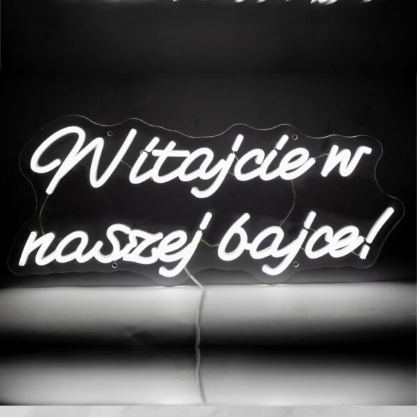 Napis neon LED - Witajcie w naszej bajce