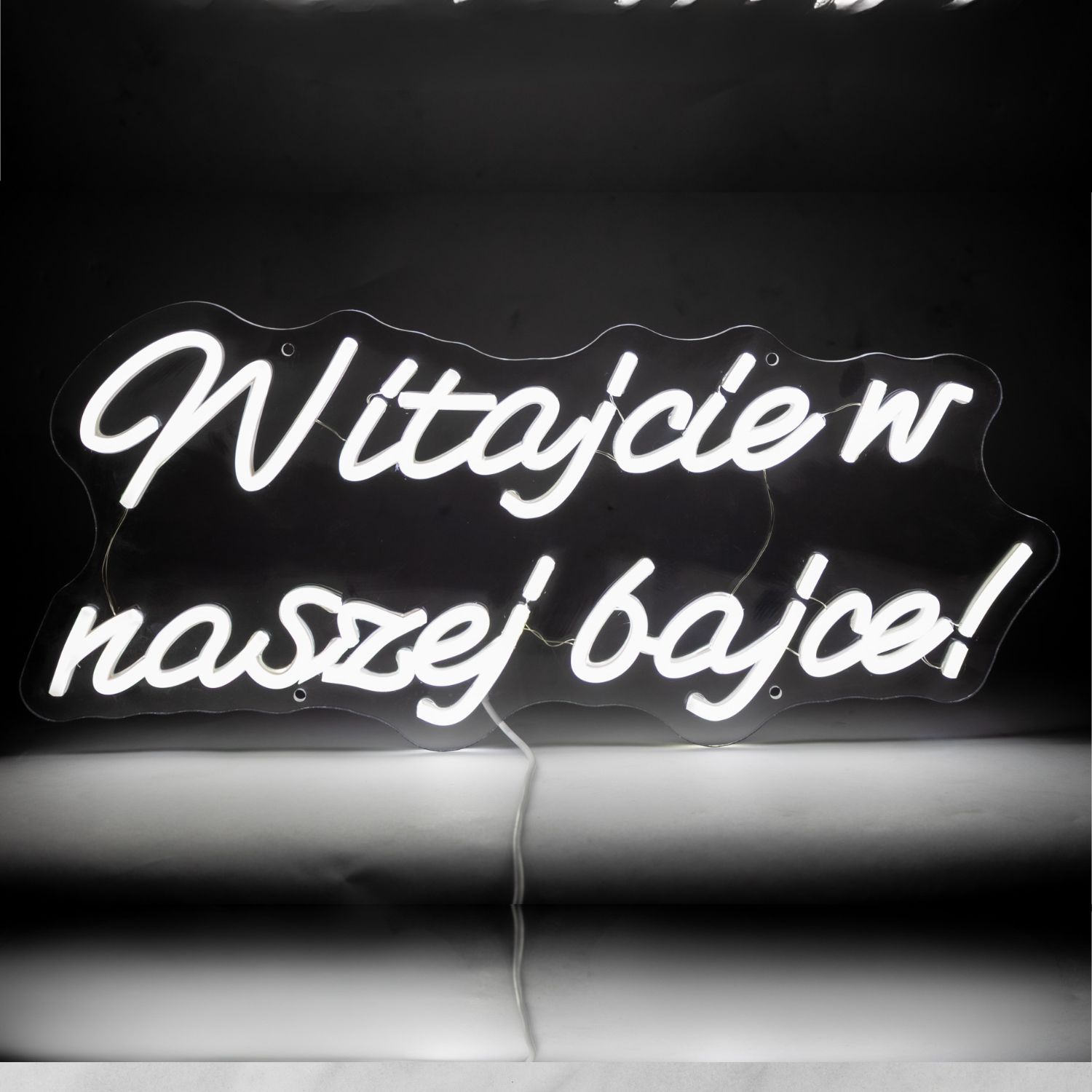 Napis neon LED - Witajcie w naszej bajce