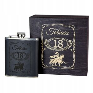 Piersiówka z grawerem 210ml + pudełko