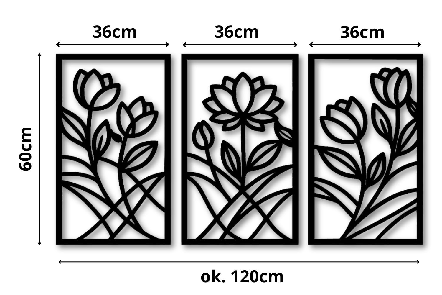 Obraz ażurowy na ścianę - KWIATY - obrazek 5