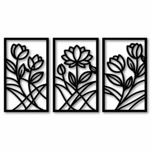 Obraz ażurowy na ścianę - KWIATY